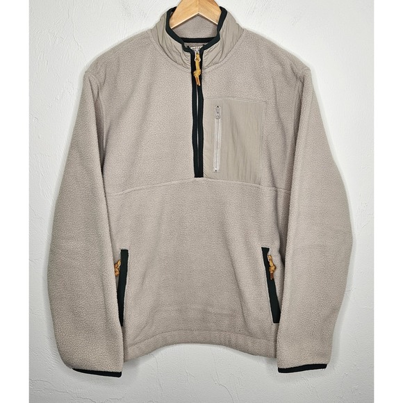 GAP Other - *NEW w/Tags GAP Men's Size Medium Half Zip Fleece Pullover Beige/Quail Pockets